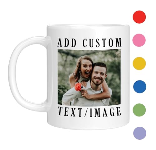 Personalized Coffee Mug with Text, Message, Your Text Here, Name, White 11oz Ceramic, DYE Taza para Cafe Personalizadas, with Photo, Image, Picture, Logo, Mother's Day Gift, Gifts for Women Personalized Coffee Mug with Text, Message, Your Text Here, Name, White 11oz Ceramic, DYE Taza para Cafe Personalizadas, with Photo, Image, Picture, Logo, Mother's Day Gift, Gifts for Women