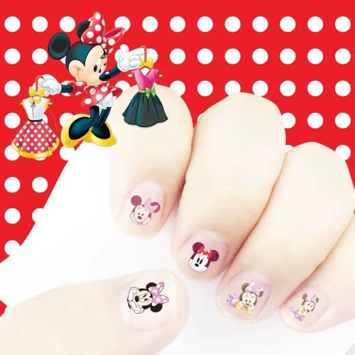 Nagelsticker,Selbstklebend Nagelaufkleber 6 Blatt Micky Minni Nail Art Abziehbilder DIY Nail Art Dekoration für Frauen Mädchen Kinder Cover