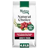 Nutro Natural Choice Dry Dog Food, Adult Dog Food Dry Beef and Brown Rice Recipe, 4.5 lbs.