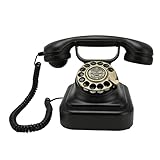 KABELGEBUNDENES TELEFON: Das antike antike Telefon besteht aus hochwertigem Vintage-Hörer-Rollenkabel mit besserem Glanz und weist keine Brüche oder Verfärbungen auf.