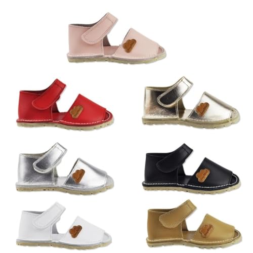 Angelitos Sandalia respetuosa Menorquina respetuosa talón Cerrado Calzado respetuosos Mod 270 (Rojo, Sistema Tallas Calzado EU, Niño (0-5 años), Números, Mediano, 18)