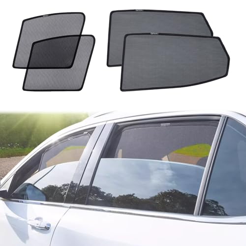 BoxCheer Car Magnetic Sun Protection Curtain 4PCS Fit for Subaru XV Crosstrek 2010-2017 UV Protection, Insect Screen, Rear Passenger Side Window Visor-Black
