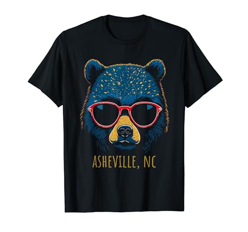 Asheville NC USA - Oso con gafas de sol Camiseta