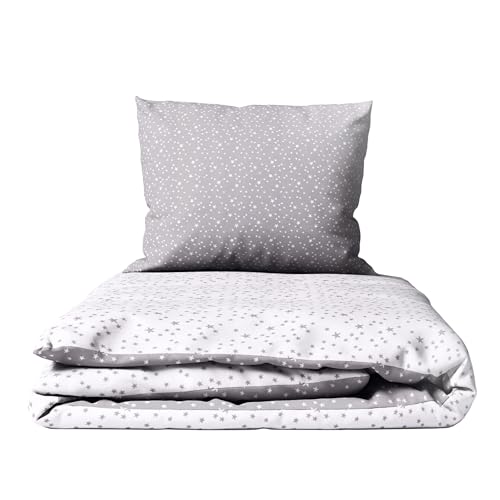 Juego de edredón y almohada para bebé (2 piezas, 80 x 70 cm, para cuna o cochecito)