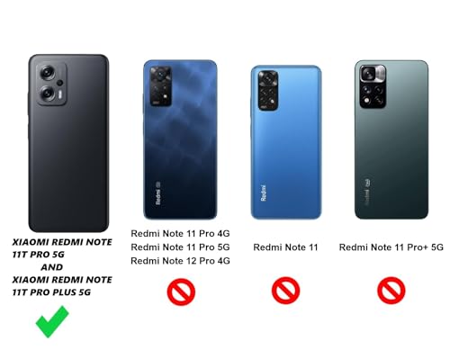 Image of COVERBLACK Soft Rubber Back Cover Compatible Model for Redmi Note 11T Pro - Transparent