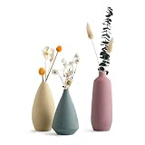 Linmaya Flower Vases, Small Ceramic Vases for Home Decor, Shelf Decor, Rustic Modern Farmhouse Decor