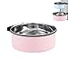 Price comparison product image Water Bowl for Dog Crates & Cages,2-in-1 Crate Type Pet Hanging Bowl,Stainless Steel Cage Dog Bowl,Medium Sized Dog Feeder Food Water Bowl (Pink1.7l/1pcs)
