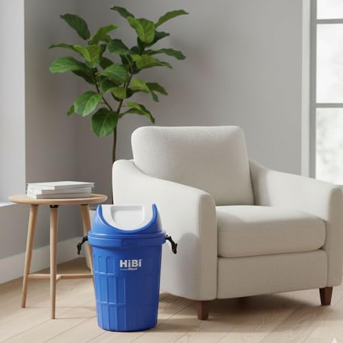 Image of HiBi Swing Bin 75 Litre Large Outdoor Waste Bin (Blue)