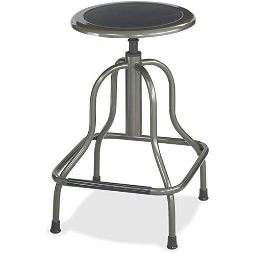 Safco Products Diesel Extended-Height Stool 6665, Industrial Style, Steel Frame, Padded Seat, Height-Adjustable