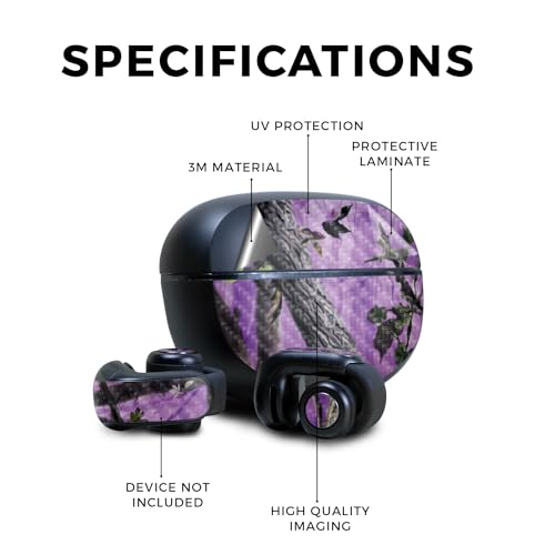Image of Carbon Fiber Skin Compatible with Bose Ultra Open Earbuds - Purple Tree Camo - Premium 3M Vinyl Protective Wrap Decal Cover - Easy to Apply | Crafted in The USA by MightySkins