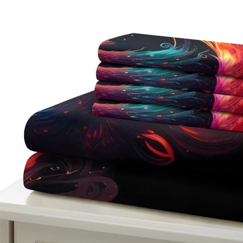 Parure de lit microfibre oiseaux 3D King de qualité supérieure - 6