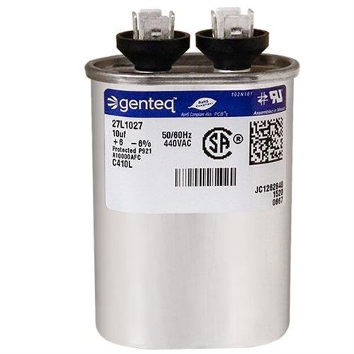CPT00088-10 uf MFD 440 Volt VAC - Oval Run Capacitor Upgrade by Trane – Copper, Model ClimaTek for part # CPT00088