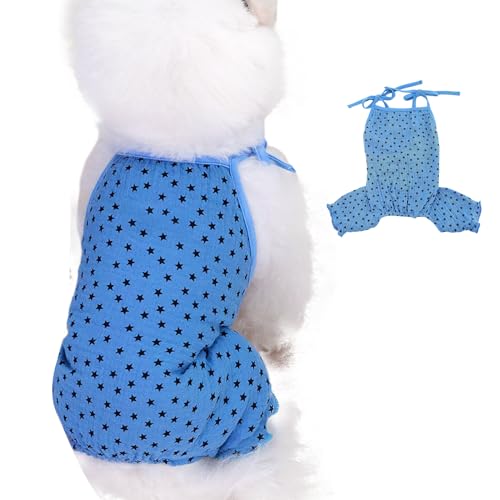 Jeproer 犬用のTシャツ、小さな品種の犬のシャツ,星形状のペット服 - 快適なハーネススカートの子犬ミディアムブリードのためのかわいいフレンチブルドッグビチョン