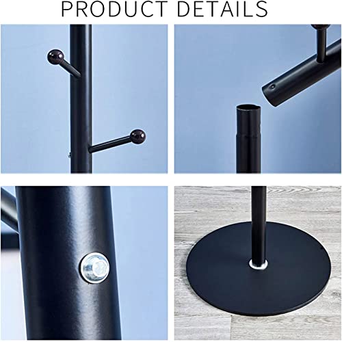 Iron Coat Racks Freestanding,Standing Hat Rack Stand,Eight Hooks,Can Hang Coats, Hats,Umbrellas, Clothes, Scarves ,For Home And Office (Black) #TOP4