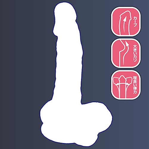 クリアディルドMサイズ トイズハート ソフトな弾力 透明ディルド 吸盤付き ディルド 透明 リアル造形 - 画像2