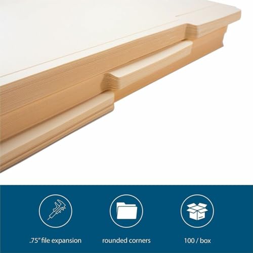 Business Source, BSN17526, 1/3 Cut 1-ply Top Tab Manila Folders, 100 / Box, Manila by Business Source - Used condition - Image 2