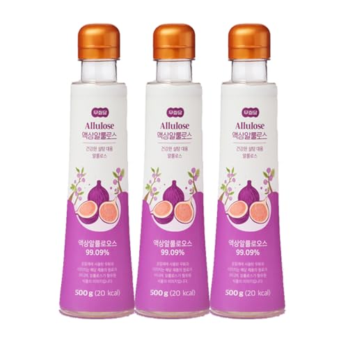 テレビで話題!【MUHWADANG(ムファダン) アルロース】 ゼロカロリー 粒状甘味料 スイートナー 天然砂糖の代替品 (液状アルロース3本(500g*3本))