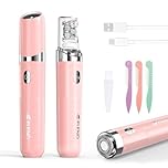 Facial Hair Remover for Women, 2-in-1 Epilator for Women with LED Light USB Rechargeable Portable Electric Epilators Painless Lady Shavers for Face, Lip, Chin, Leg, Arms, Bikini (Pink)