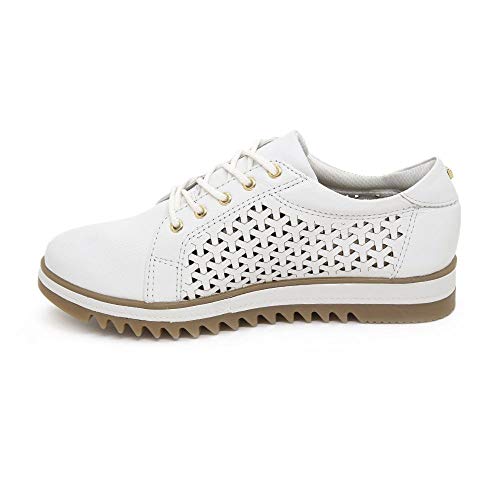 Sapato Oxford Tratorado Verofatto 6016023 Couro Branco