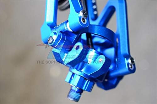 Miniatura 4 de GPM For Traxxas X Maxx 4X4 - Juego de 52 piezas, parte superior frontal de aluminio + brazos inferiores + cubos C + brazos para nudillos, color azul