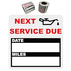Jinch 200 Stück Ölwechsel-Erinnerungsetiketten