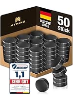 MYMIND® Magnete für Magnettafel [EXTRA STARK] – 50x Kleine Magneten 18x5mm – Ideal als Magnet für Kühlschrank, Whiteboard & Pinnwand – Kühlschrankmagnete Schwarz – Kein Zerkratzen