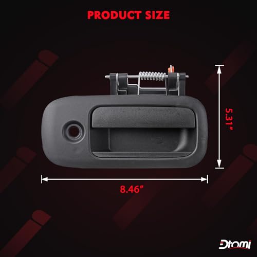 Dtomi Passenger Side Side Sliding Exterior Door Handle Rear Right Compatible with Chevy GMC Vehicle Express, Savana 1500 2500 3500 4500 Van 1996-2009 Replace# 83373 10359096 25866275 - Thumbnail 4