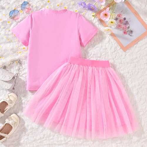 Image of 6th Birthday Outfit for Girls 6 Year Old Six Sixth Shirt Skirt Birthday Outfit