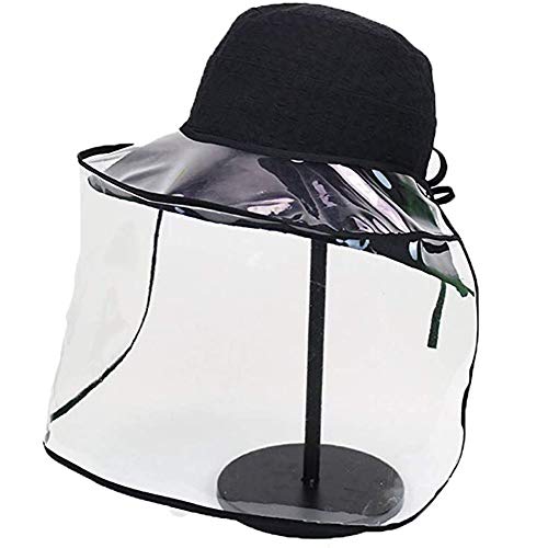 RINGLICHT F Máscaras Protectoras,Protectores Faciales, Anti-Saliva Y Protección Protector De Cara Completa con Transparente Sombrero De Protección,Protección Protector De Cara Completa Cover