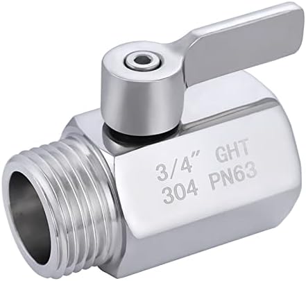 Enoch's Land Heavy Duty Garden Hose Shut Off Valve,Stainless Steel Shut Off Valve,3/4"GHT Female × 3/4"GHT Male
