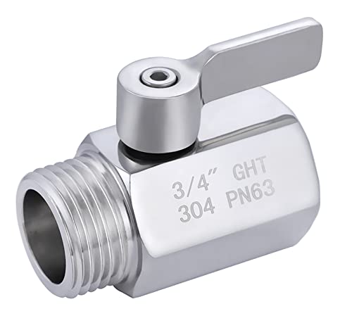 Enoch's Land Heavy Duty Garden Hose Shut Off Valve,Stainless Steel Shut Off Valve,3/4"Ght Female × 3/4"Ght Male #TOP3