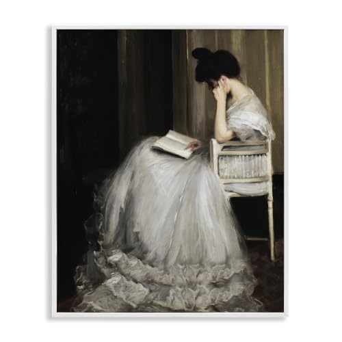 Classic Woman Reading Portrait, 16 x 20 Inch Framed Giclée Print