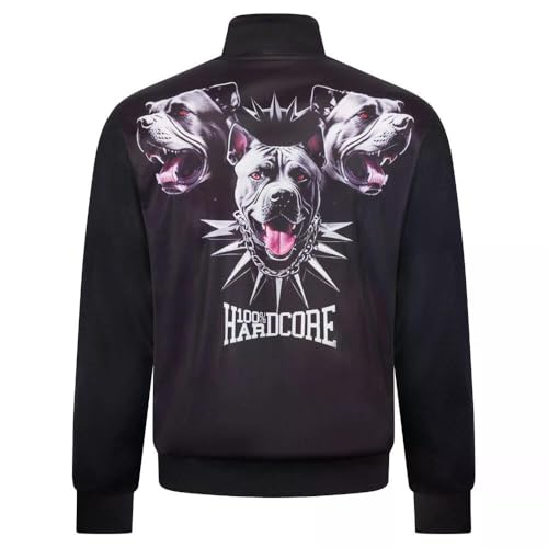 100% Hardcore Veste de survêtement Cerberus - Noir - Gabber, Noir , S