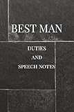 Best Man Notebook: Duties, Tips and Speech Notes. (The Best Man Gift Series)