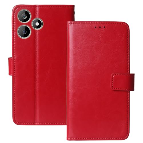 Anybird Czerwone skórzane etui z klapką ochronne etui na portfel do GDL GigaX Y21 6,7"