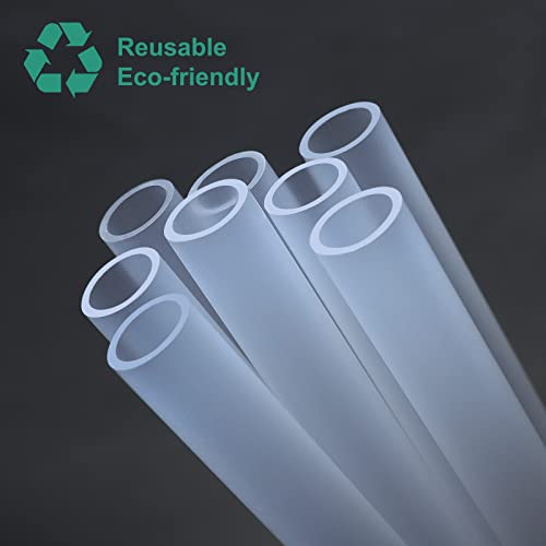 Replacement Straws for IceFlow Stainless Steel Tumbler, 8 Pack Reusable Straws Plastic Straws with Cleaning Brush Compatible with Stanley IceFlow 30oz Tumbler Stanley Flip Straw Tumbler - Thumbnail 5