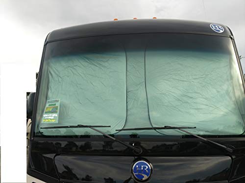 An Rv Sunshade Motorhome Collapsible Class A Largest Panels Made -(2 Panel Shade) 2 Qty. 50" X 42" Total 100" Wide #TOP4