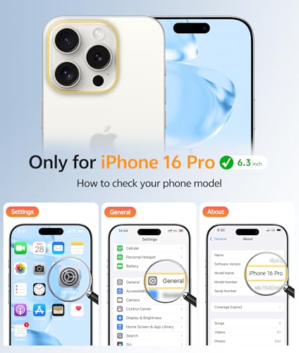 Image of FNTCASE for iPhone 16 Pro Case: [Compatible with Magsafe] Translucent Matte Cases with [Full Camera Protection] [Screen Protector] Military Grade Shockproof Protective Phone Cover - Light Blue