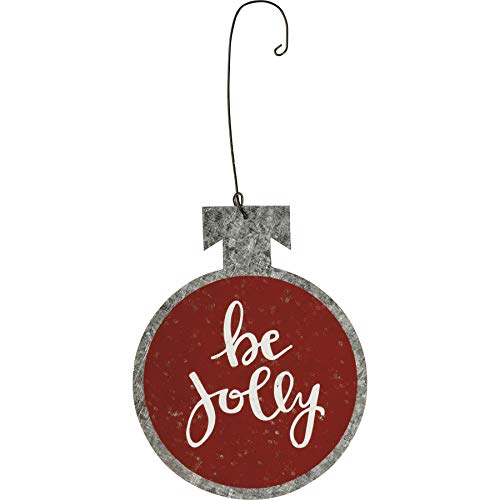Primitives-by-Kathy-110078-Be-Merry-Be-Bright-Be-Jolly-Ornament-375-inch-Height-Set-of-3-Metal-Wire-Mica Primitives by Kathy 110078 Be Merry Be Bright Be Jolly Ornament 375 inch Height Set of 3 Metal Wire Mica