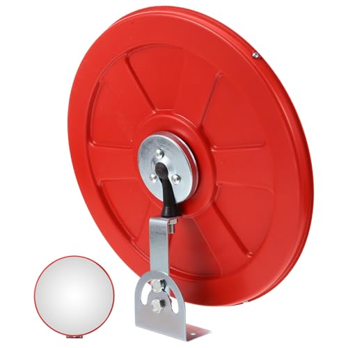 Espejo convexo de seguridad de 30 cm en color naranja fabricado con material ABS resistente