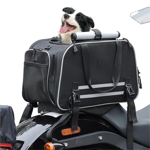 Motorrad-Heckgepäckträger Für Gepäckträger Beifahrersitz Motorrad Haustiertragetasche Katze Hund Haustiertragetasche Tragbare Katze Hund Reisetragetasche