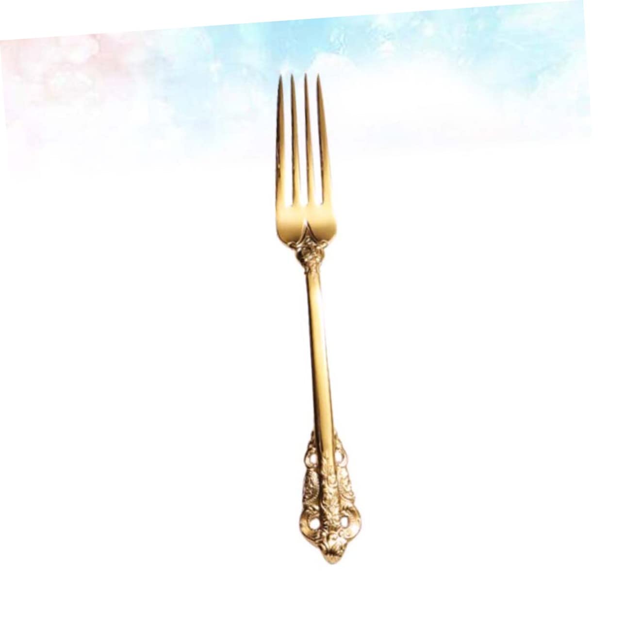 FUNOMOCYA Classical Embossment Western Tableware Fork Stainless Steel Dinner Fork for Fine Dining Hotels Home Schools