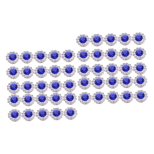 Lurrose 100 Peças acessórios faça você mesmo enfeite de strass flor escova de secador de cabelo bolsas bag arco de cabelo decoração de casamento cola no enfeite miniatura broche vaso