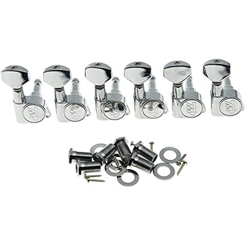 Wilkinson 6 Inline Chrome E-Z Post Guitar Tuners Cover