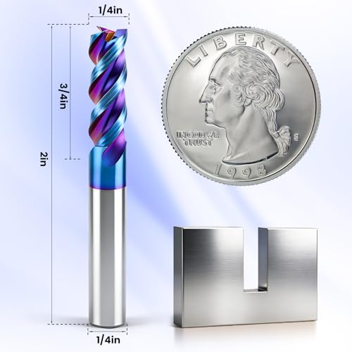 HQMaster Nano Blue Coated Carbide End Mill