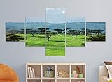 4 : 5 Tlg Aluminiumbild 200x100cm + Spiegelträger ca. 200cmx100cm(40x40cm+40x60cm+40x100cm+40x60cm+40x40cm)