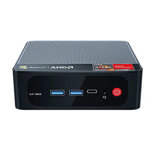 Beelink Ser5 Mini Pc 16Gb Ram 500Gb M.2 Ssd,Amd Ryzen 7 5800H(8C/16T,Up To 4.4Ghz) Mini Computer,Micro Pc Triple Display,Mini Desktop Computer Wifi6/Bt5.2/Dual Fan,Windows 11 Pro #TOP16