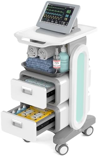 Amazon.com: Medical Carts with Wheels, Mobile Ultrasound Cart, Rolling ...