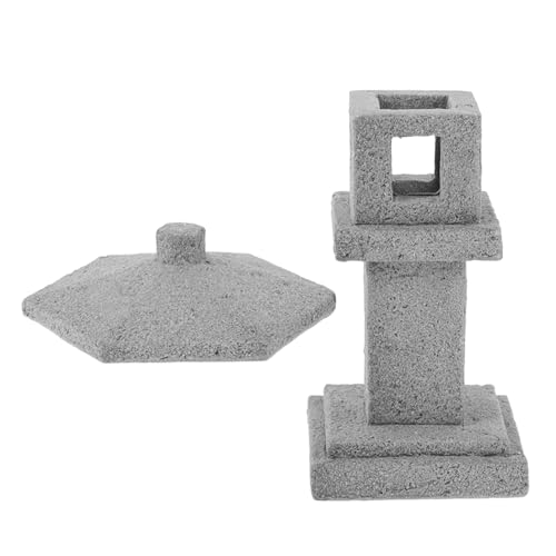 Cabilock Mini Estatua De Pabellón De Piedra Decoración Realista para y Mini Jardines