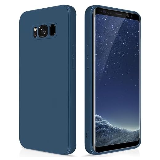 GiiYoon Cover per Samsung Galaxy S8 Custodia in Silicone, Custodia Antiurto Case Sottile in Silicone TPU con Strato Interno in Fibra e Protezione della Fotocamera, Blu